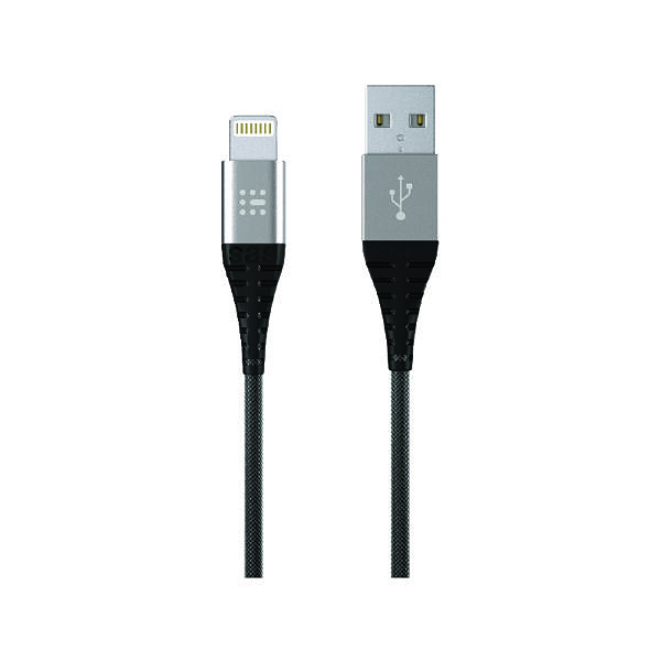 USB-lightning-silver-1.2m-600x750 Καλώδιο Durable SAS USB to Lighning 1.2m - Image 1